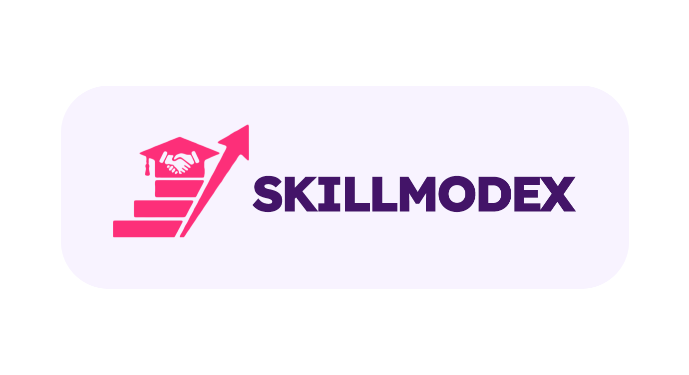 Horizontal mark logo in a Circle Format - Skillmodex
