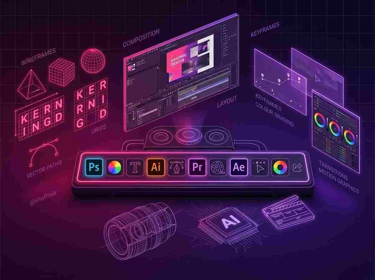 Ai generated sample image of Course 5 Graphic Design & Video Editing - owned by Skillmodex Academy