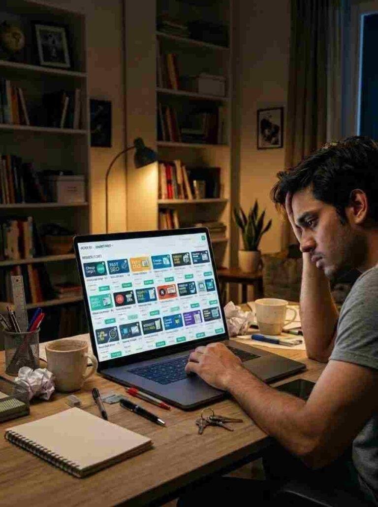 Ai Generated image of Competing with hundreds of freelancers on crowded gig - Skillmodex Academy