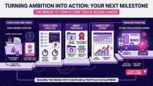 Switch Careers to Tech: 5 Best Steps Ai Generated image of Turning Ambition into Action - Skillmodex Academy